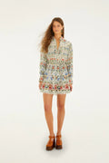 Off-White Stitched Garden Mini Dress