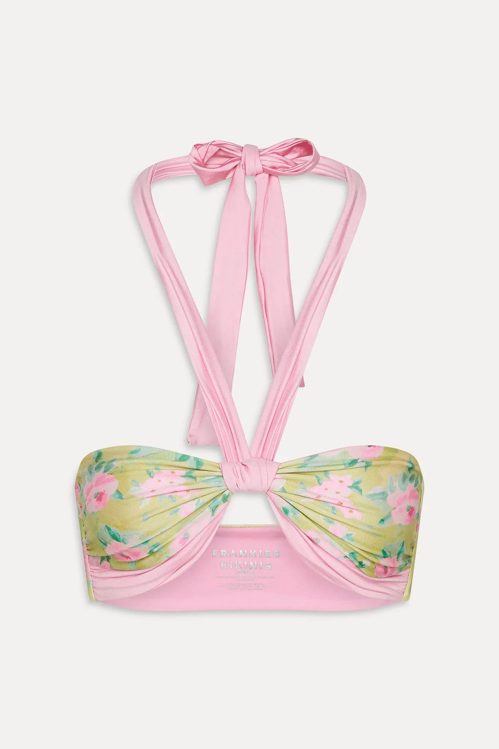 Leah Bandeau Halter Bikini Top - Nymphaea