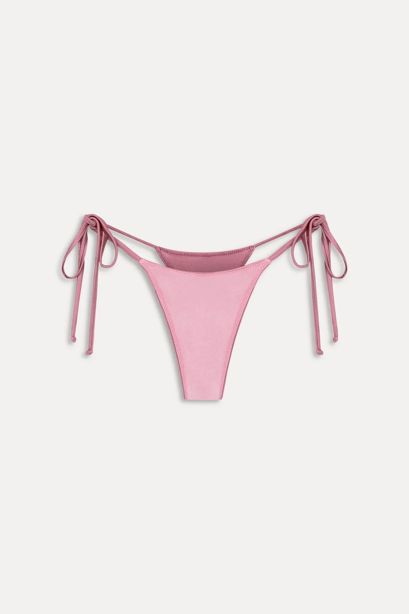 Divine Satin Skimpy Bikini Bottom - Sunset Pink