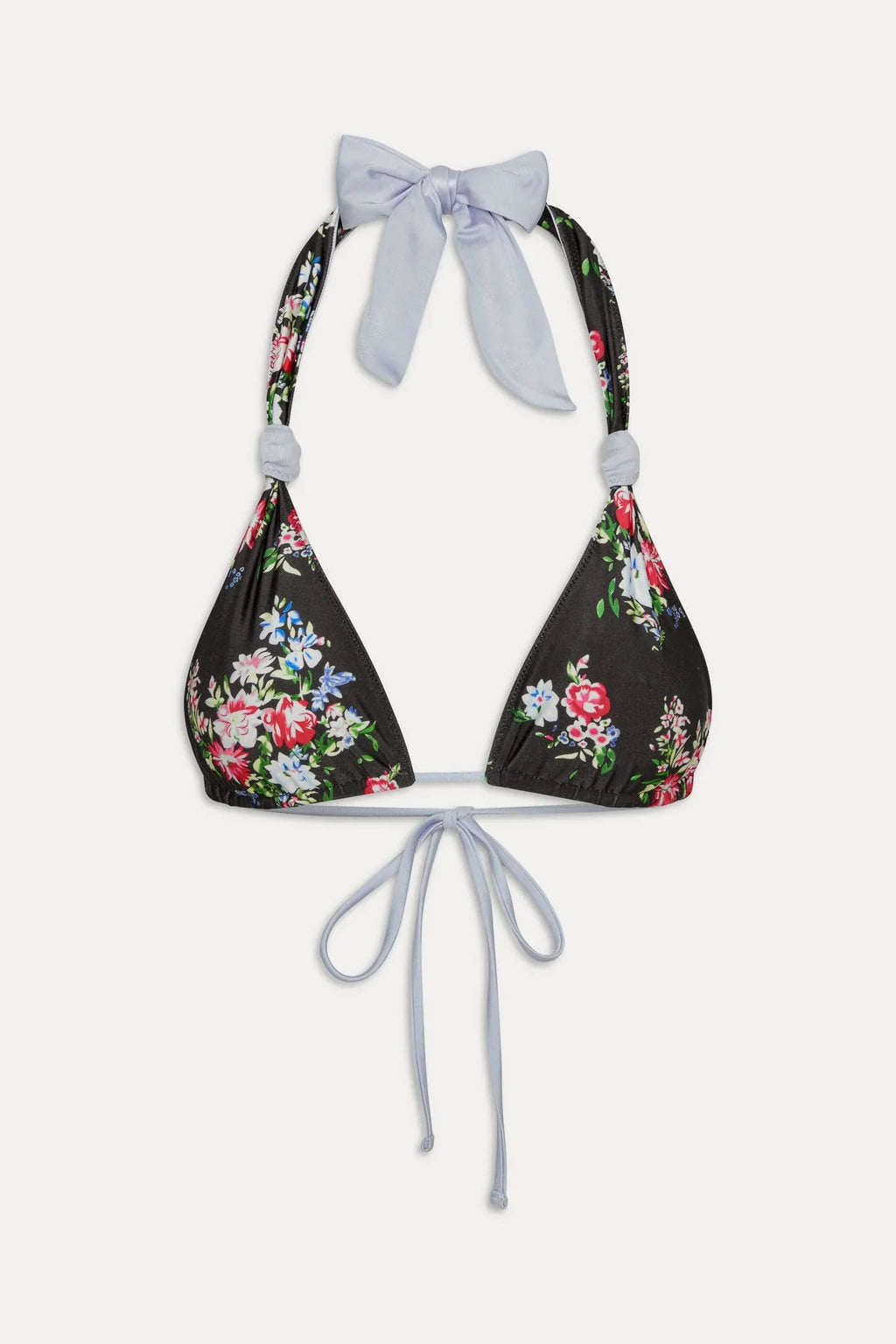 Kealy Reversible Satin Bikini Top - Bouquet