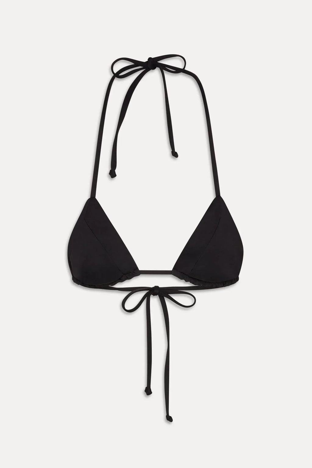 Sky Triangle Halter Bikini Top - Black