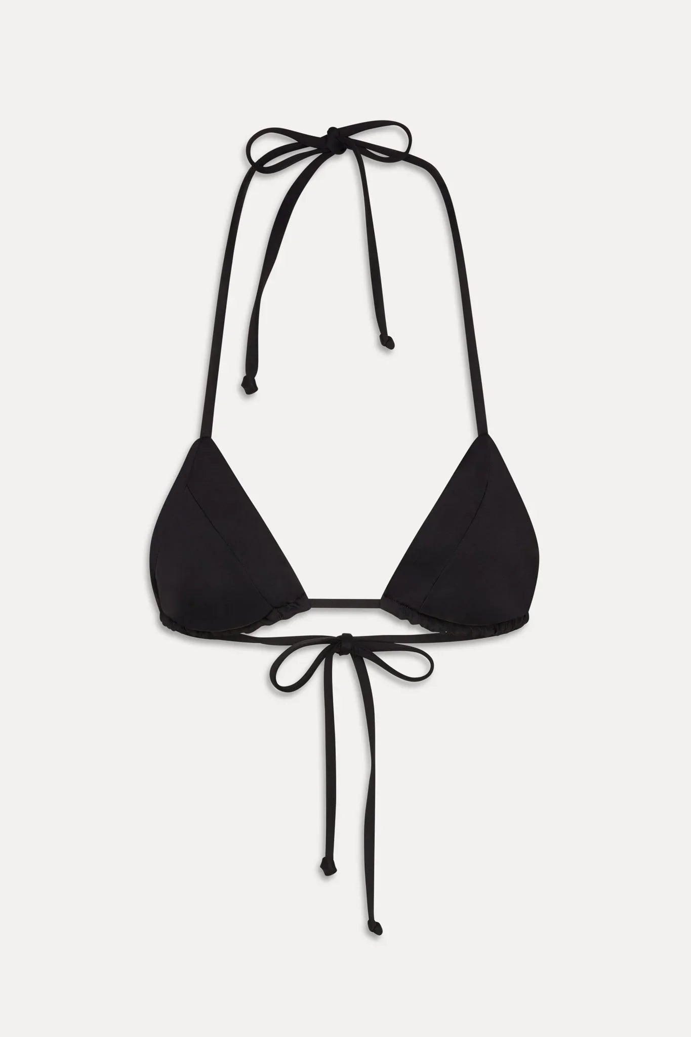 Sky Triangle Halter Bikini Top - Black