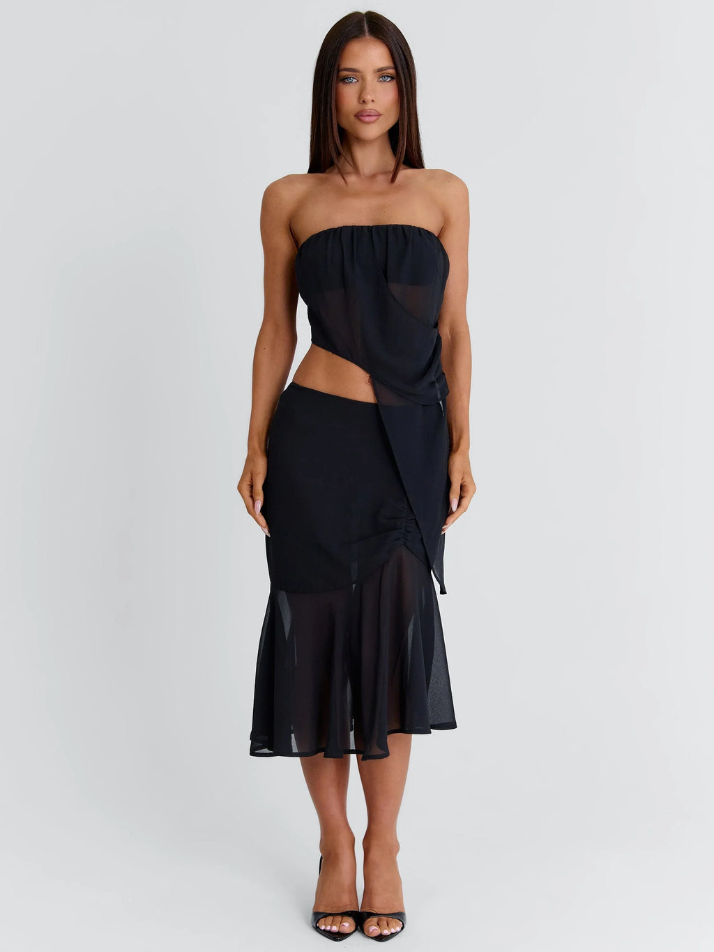 Itzeli Midi Skirt Black