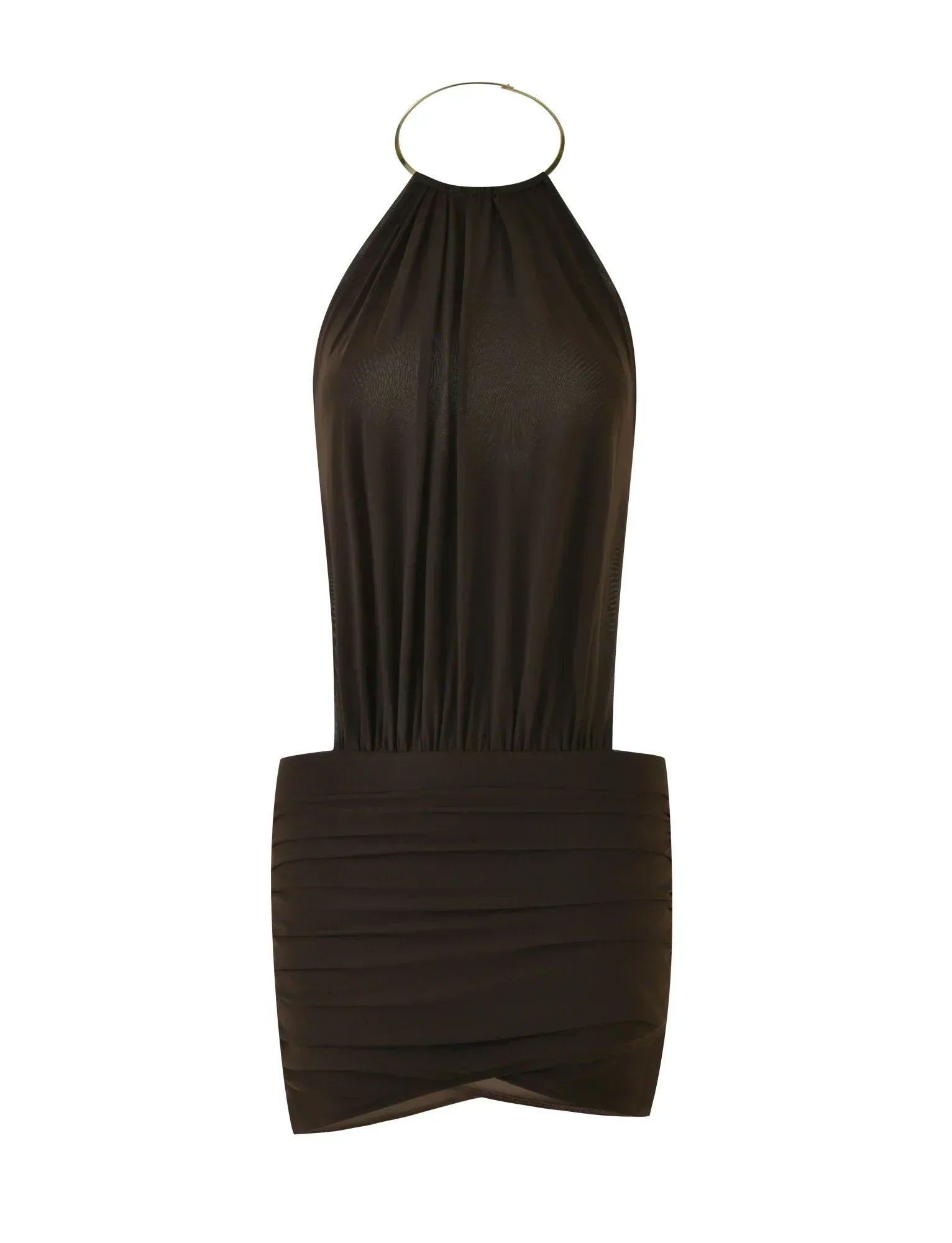 Evanna Mini Dress - Brown : Chocolate