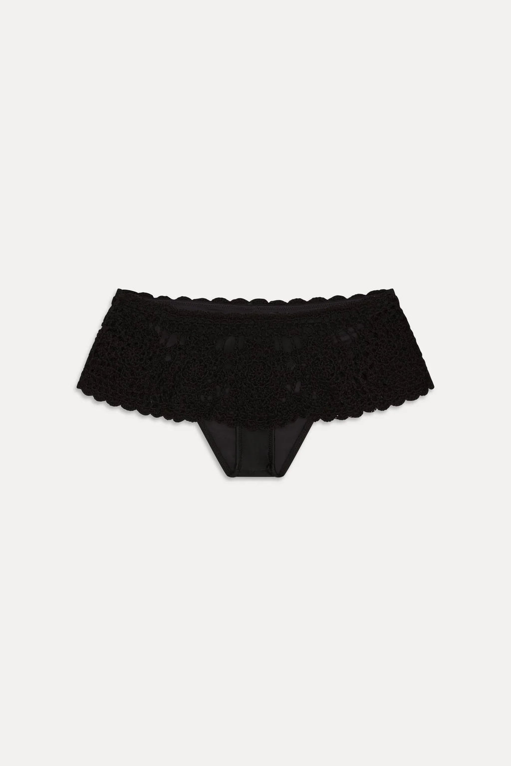 Shelly Crochet Shine Swim Skirt - Black