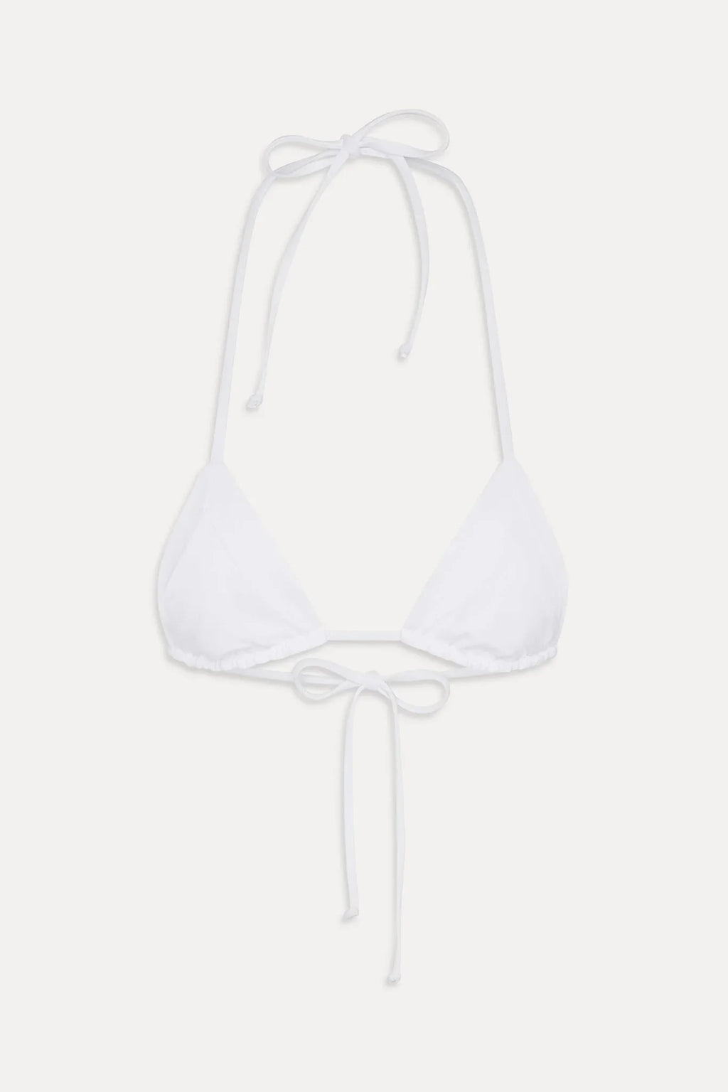 Sky Triangle Halter Bikini Top - Optic White