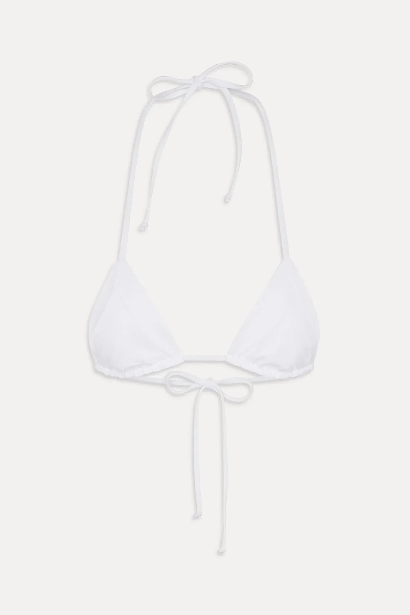 Sky Triangle Halter Bikini Top - Optic White