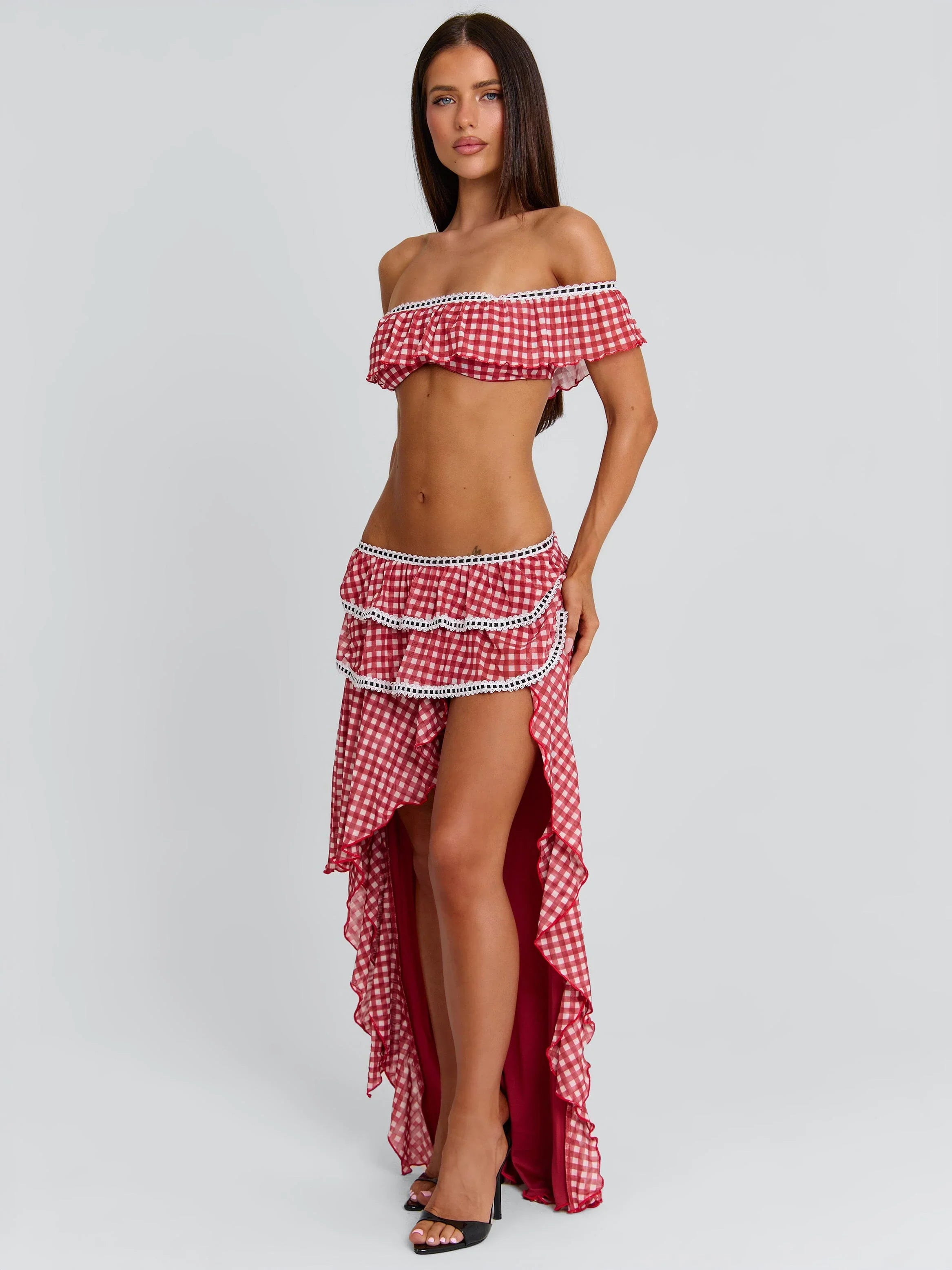Betty Top Red Gingham