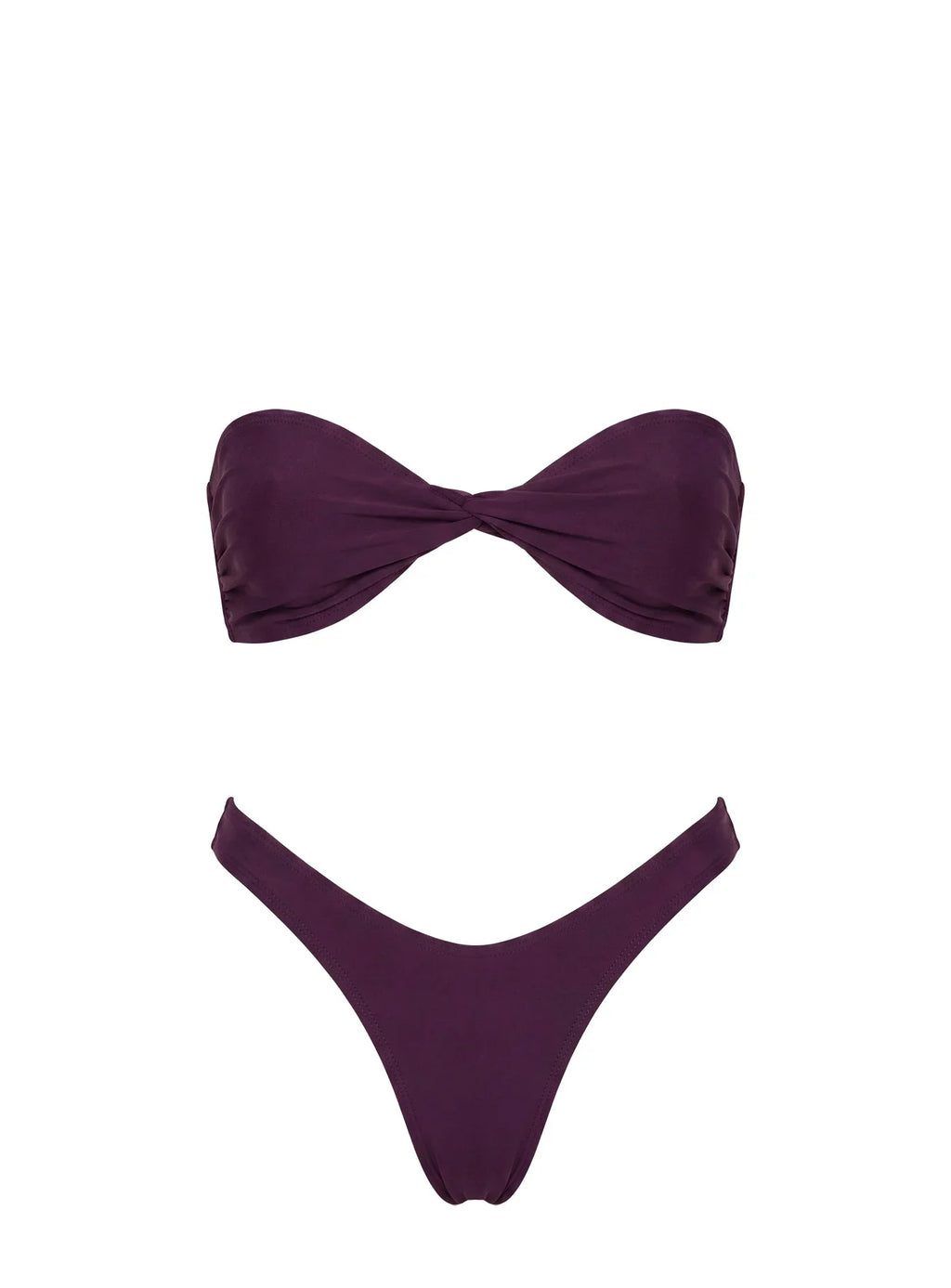 Tamrali Bandeau Bikini Top Purple