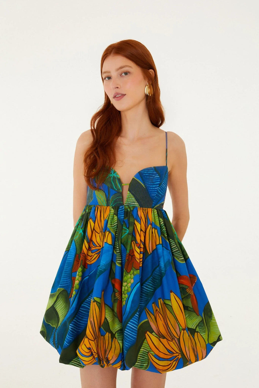 Blue Banana Grapes Sleeveless  Mini Dress