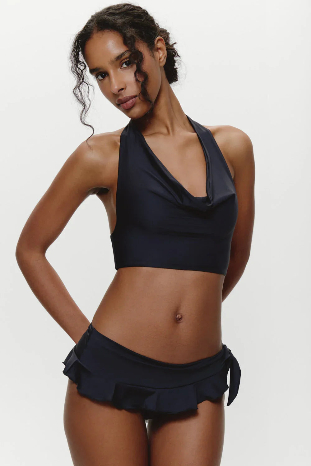 Gianna Halter Bikini Top - Black