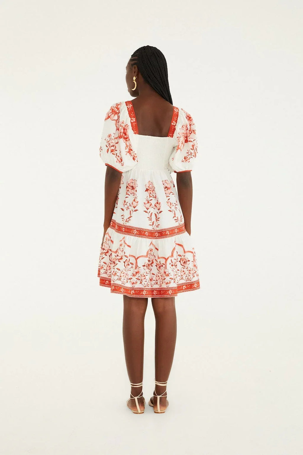 Red Porcelain Garden  Mini Dress